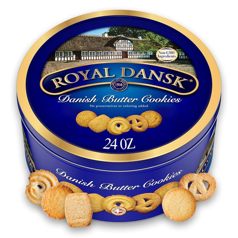 Danish Butter Cookies, original Assortment in 24oz Tin