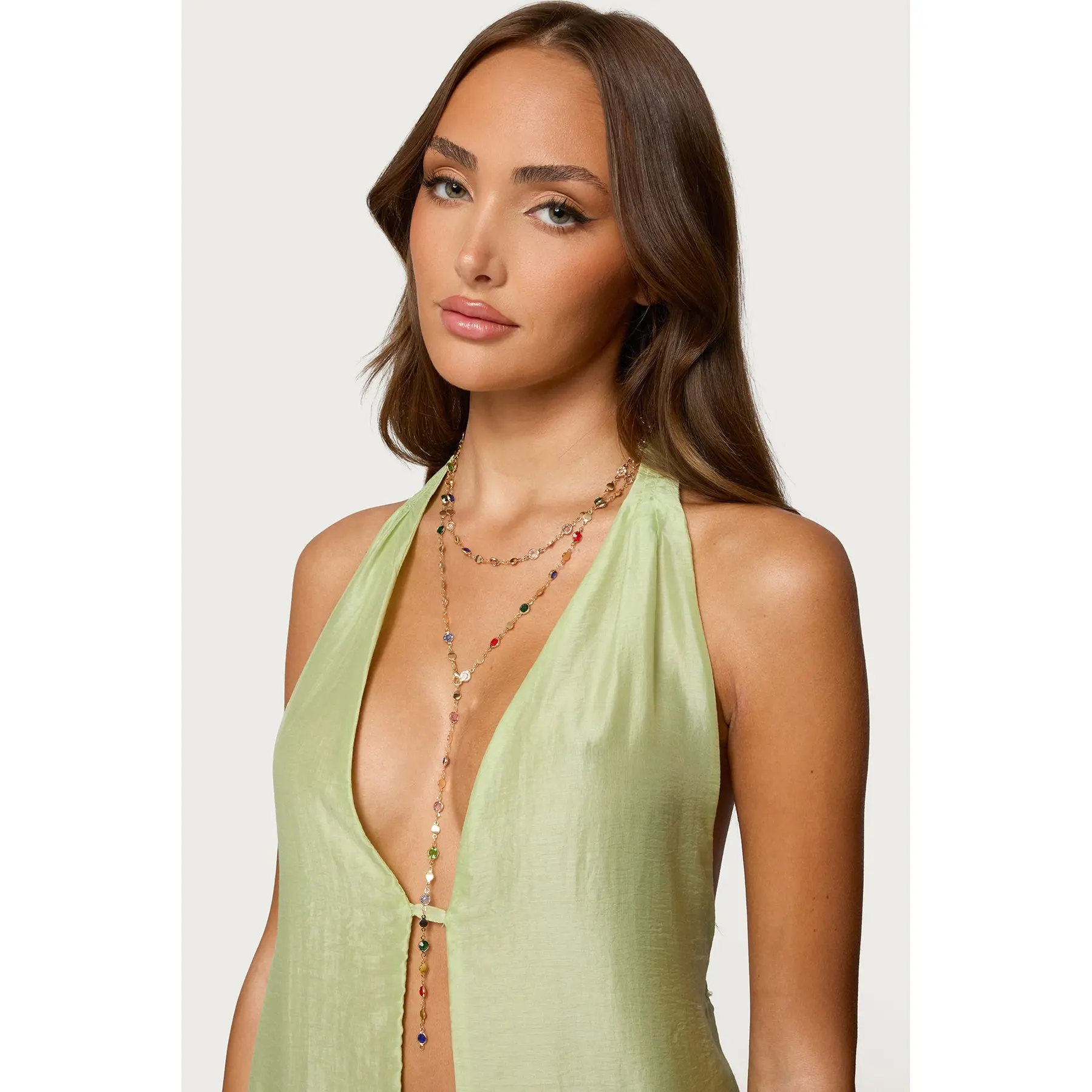 Cascading Gemstone Necklace Set