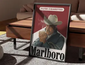 [Sale Up To 45%] Marlboro Cigarette Poster Vintage Wall Art (Unframed) Room Decor (No Frame)