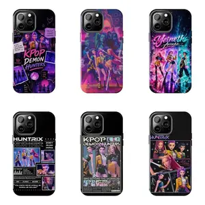 K-Pop Demon Hunters Rumi Mira Zoey Phone Case for iPhone 17-7 Pro Max Plus & Samsung Galaxy S26-S21 Ultra Plus - Huntrix Idol Group Cyberpunk Manga Aesthetic Collage Cover unisex
