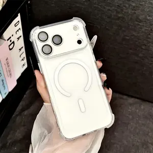 3pcs Phone Case with 2X Clear Screen Protectors, Shockproof Phone Cover, Premium Magnetic Wireless Charging Phone Case Designed for iPhone 17 Pro Max, 17 Pro, And 17 Air, Providing Protection with Drop Resistance