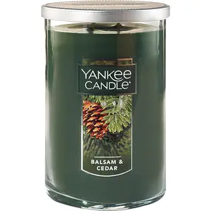 Yankee Candle Balsam & Cedar Scented, Classic Large 22Oz Dual-Wick Tumbler Candle, over Hours Burn Time, Ideal for Holiday Season & Gifting Yankee Candle Company