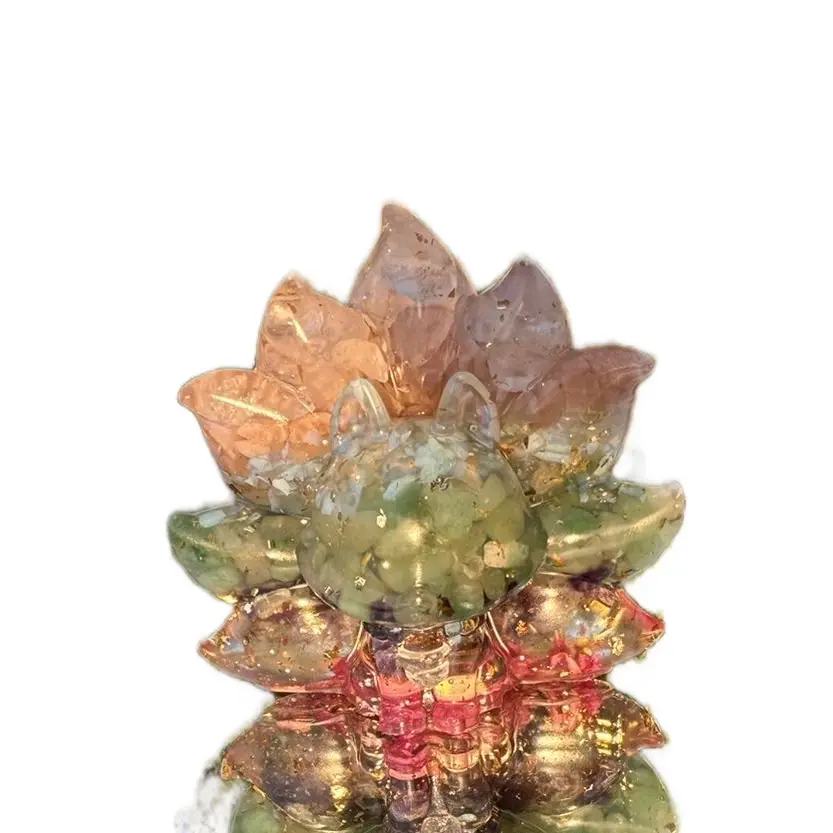 Glittery Nine Ornaments Tails Fox Bright up your room Decor Figurine