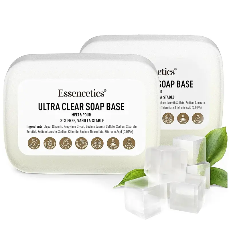 Essencetics - 2 LB - Ultra Clear Glycerin Soap Base - SLS Free