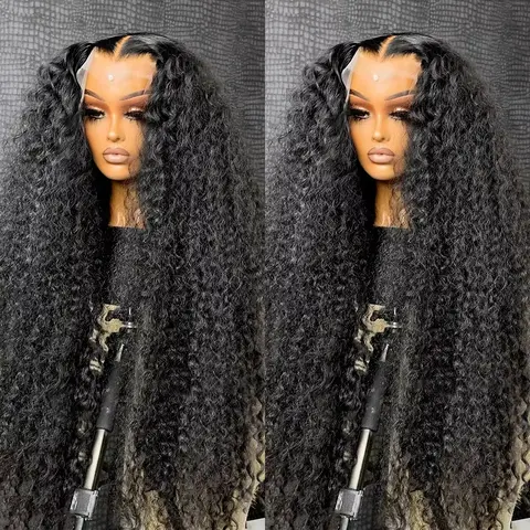 Bling Hair 13x4 13x6 Hd Transparent Lace Frontal Wigs Kinky Curly Human Hair  Brazilian Deep Wave for Women with Baby Hair #SummerVibes