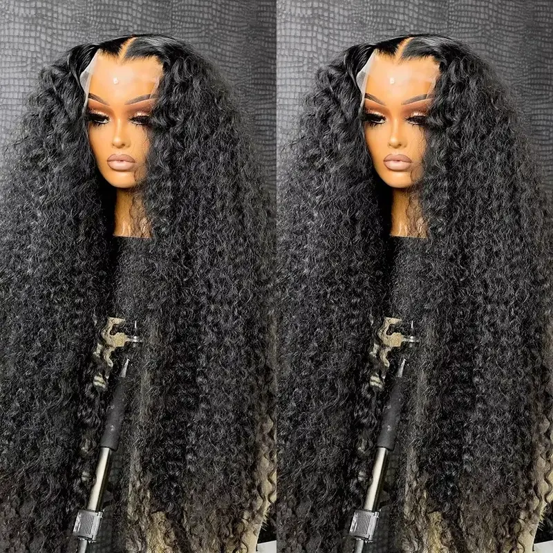 Bling Hair 13x4 13x6 Hd Transparent Lace Frontal Wigs Kinky Curly Human Hair  Brazilian Deep Wave for Women with Baby Hair #SummerVibes