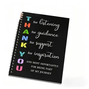 Motivational Spiral Notebook, 1 Count Growth Looks Different for Everyone Letter Pattern Notebook with 100 Sheets Paper, Office Stationery & Supplies
