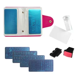 Nail Stamping Set, Nail Art Stamper & Scraper & Nail Plates, Professional Nail Art Kit for Nail Art Enthusiasts, Manicure Kit, Nail Art Tools, Diy Nail Art