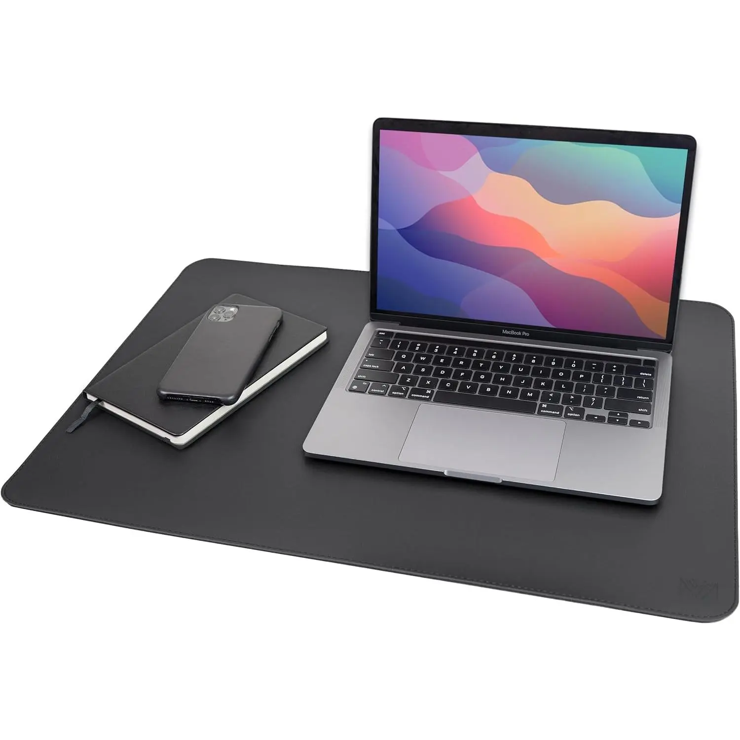Leather Desk Protector 24" x 17", Non-Slip Desk Blotters, Small to Large, Home Office, Black