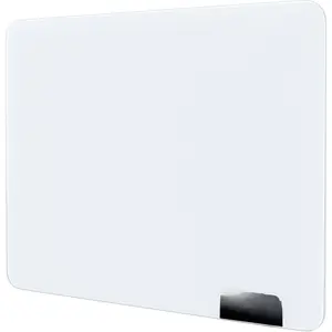 Tempered Glass Mousepad for Gaming, 19.7"x15.7"  Hard Mousepad, Ultra-Smooth Surface with Precision Speed Control, Nano Coating & Full Anti-Slip Base for FPS Gamers (XL White)