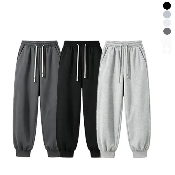 Drawstring Jogger Sweatpants Loose Cuffed Sweatpants Soft Casual Sweat Pants Streetwear Daily Sports Workout Trousers for Men Women