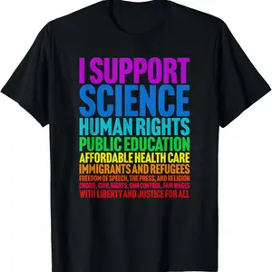 I Support Progressive Liberal Democratic Causes Protest T-Shirt streetwear dtf printing
