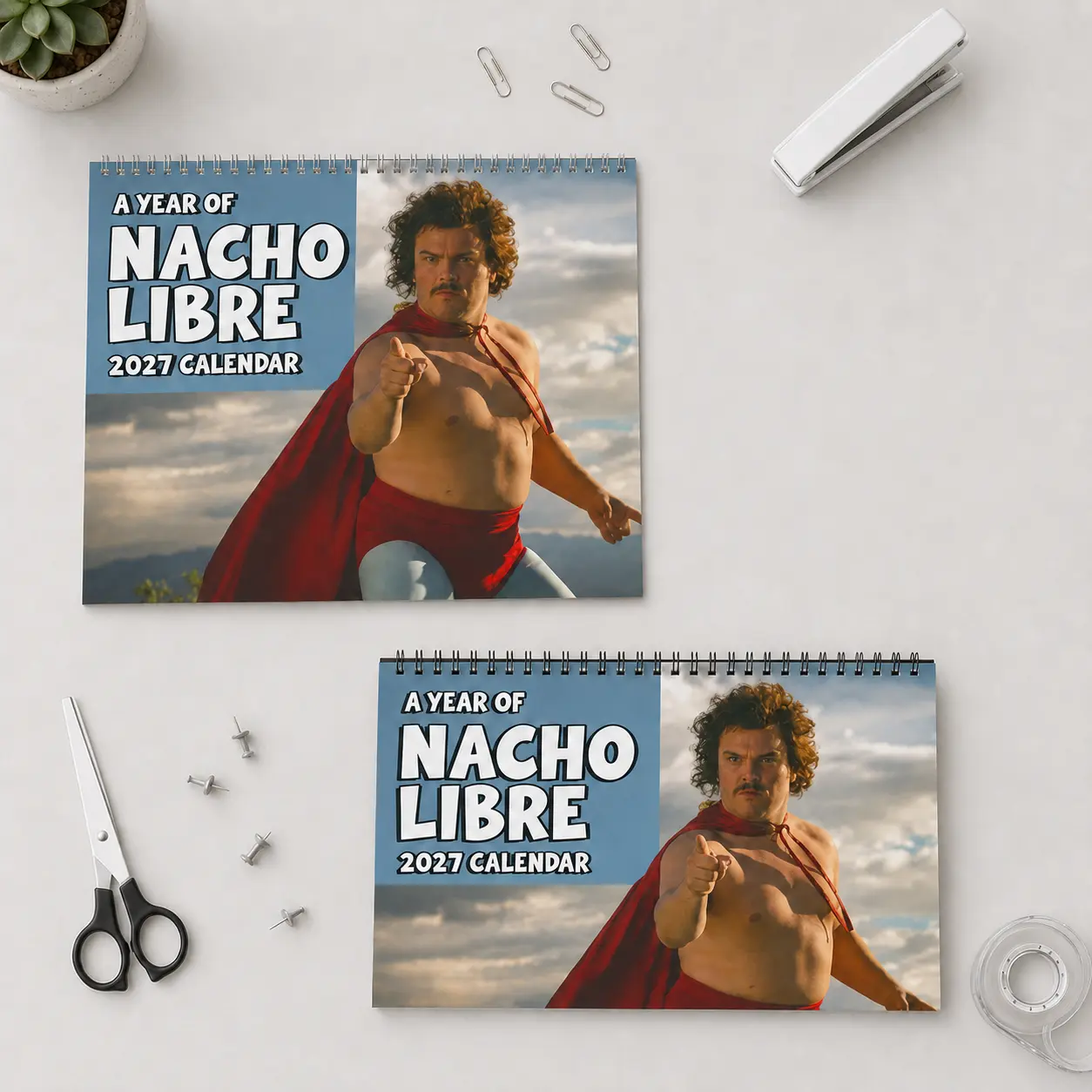 2027 Nacho Libre Wall Calendar Movie Quotes Inspried Nacho Libre Classic Desk Calendar Gift For Comedy Film Lovers Film Gift For Men And Women