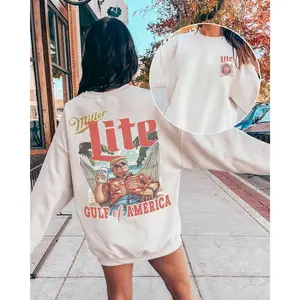 Gulf of America Miller Light Unisex Shirt,  Summer Graphic Tee Gift For Women, Vintage 90s Beach Vibes T-Shirt