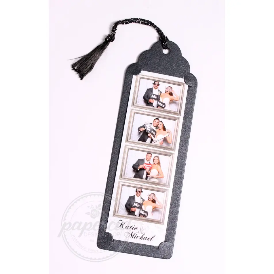 2x6 Photo Booth Photo Bookmark Style Photo Strip Holder with Tassel - Photo Booth Favors