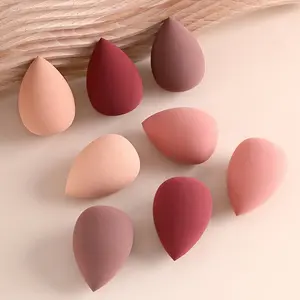 8 Pcs Multi-Color Teardrop Makeup Sponge Set Soft Latex-Free Non-Absorbent Flawless Foundation Blending Daily Makeup Tool Reusable Easy Clean Beauty Accessories
