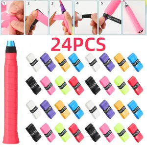 24PCS Tennis Racket Grip Tape,Precut Tennis Grip Tape,Badminton Overgrips with Velvety Comfort for Anti Slip and Absorbent Grip
