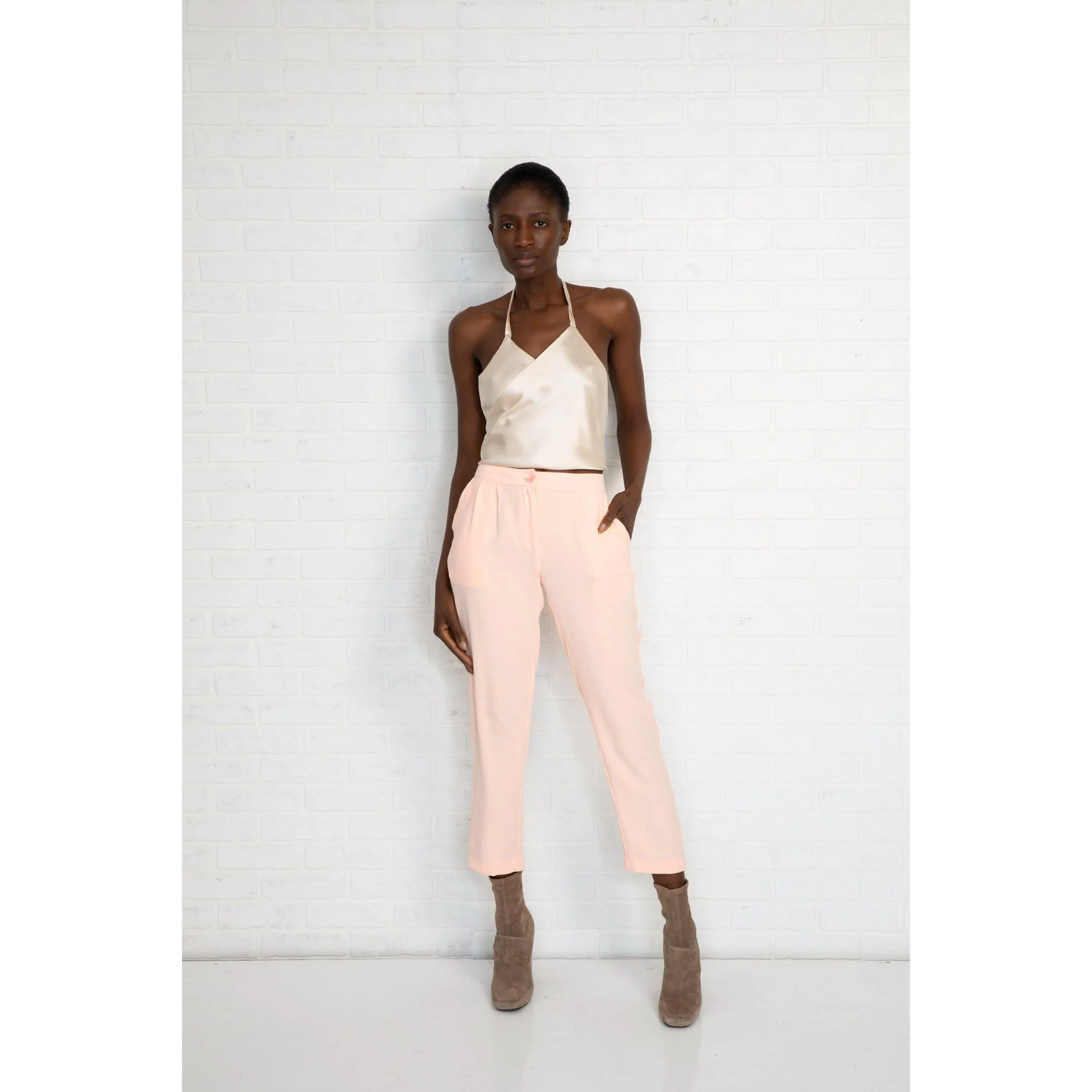 choko's slim peach pants