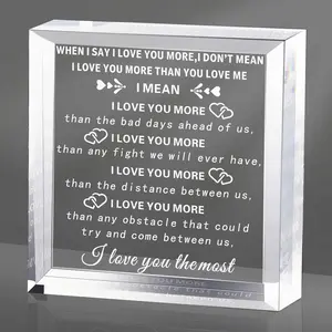 to My Man Gift for Him Valentine's Day Acrylic Plaque Love You Gift for Boyfriend Husband Fiance Birthday Anniversary Keepsake for Groom Engagement Wedding Christmas (Modern Style)