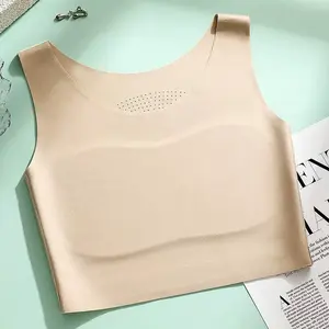 Chest Binder for Transgender Half FlM BinderTransPulloverBra Seamless Elastic Back Comfortable Fit Topsin Black & Beige