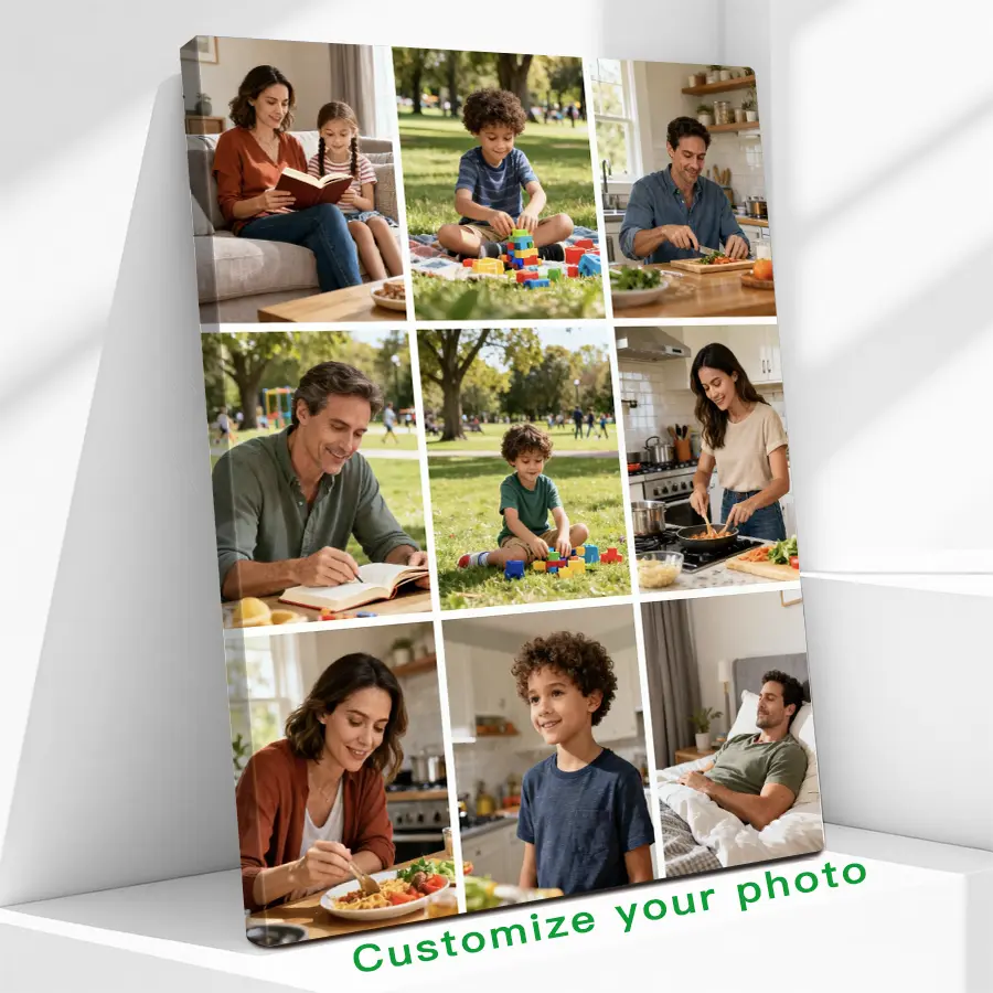 Custom Photo Canvas Painting Frame - Premium Memory Gift | Transform Your Photos into Elegant, Detail-Rich Decor | Ideal for Home Decor, Wedding/Graduation Gifts for Those You Care About | Handcrafted Frame, Vivid Colors - Popular Cherished Gift!