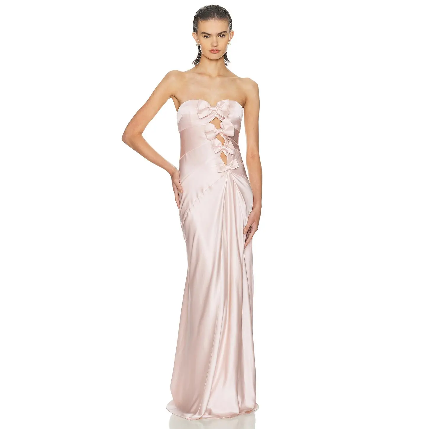 Helsa The Silk Faye Dress in Blush
