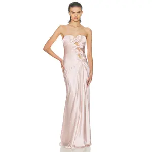 Helsa The Silk Faye Dress in Blush