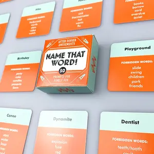 Family Interactive Game with 50 Fun Clues, Themed Card Game, Blue Design Card Material, Perfect for Family Gatherings, Casual Card Games