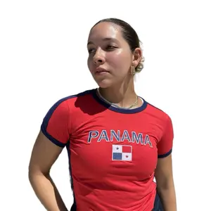 Panama Y2K Top, Panama Womens Y2k Baby Tee, Panama Slim Fit Summer Top, Womenswear Summer Tshirt