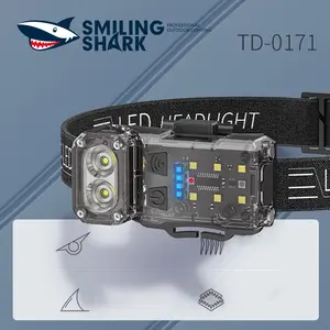 【TD-0171】Smilingshark multifunctional headlights, induction function, magnetic suction function, 180°rotating light head, stable clip, not easy to fall off, easily cope with various lighting needs!