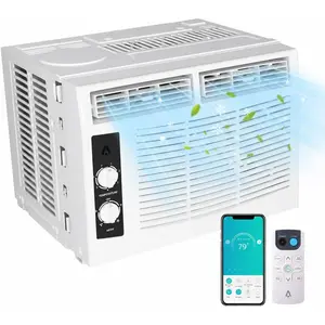 Window Air Conditioner, 8000 BTU Air Conditioner, Cools Up to 350 Sq. Ft, With Wifi, App Remote Control, 24-hours Timer, Quiet, Energy Saving, Ideal for bedrooms, living rooms, offices
