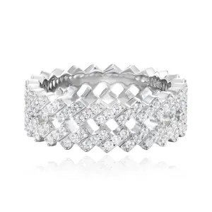 【#R517 】Cuban Ring UCCIYO Lab-Created Moissanite S925 Sterling Silver Moissanite Ring for Women Men Hip Hop Jewelry Gift Valentines Day gift