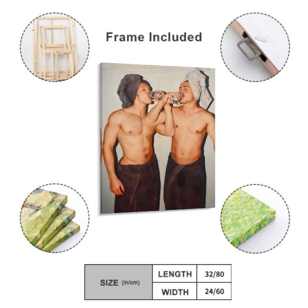 Heated Rivalry Poster Canvas Painting, Shane Hollander And Ilya Rozanov Art Print, Hockey Romance Wall Art, Game Changers Fan Gift, MM Bookish Decor, Hudson Williams & Connor Storrie Poster