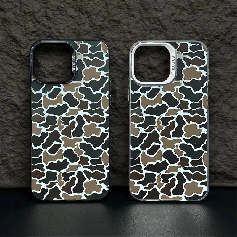 Vintage Sitka Camouflage Black Shockproof Cellphone Casing - Handheld Devices Accessories, Phone Protector for iPhone 7,8,X,Xs Max,11,12,13,14,15,16,17 Pro Max Plus