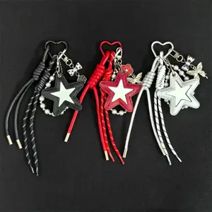 Rhinestone-Embellished Star Bag Charm — DIY Keychain & Bag Accessory