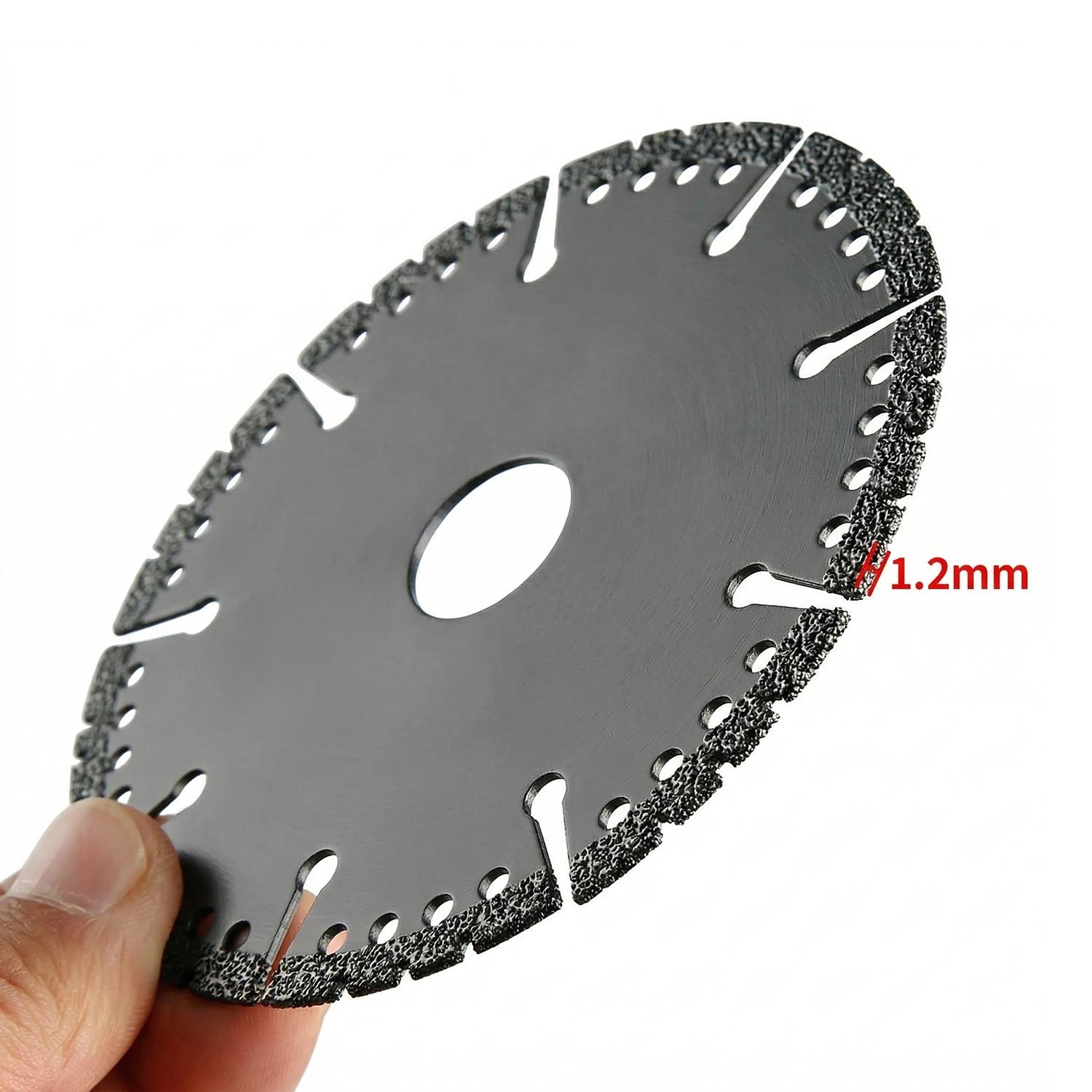 3PCS 4.5" Multi-Material Cutting Blades, Dry Cut Saw Blades for Angle Grinder, Cutting Metal, Cast Iron, Tile, Stone, Marble & Plastic, Heavy Duty Angle Grinder Tool Accessories