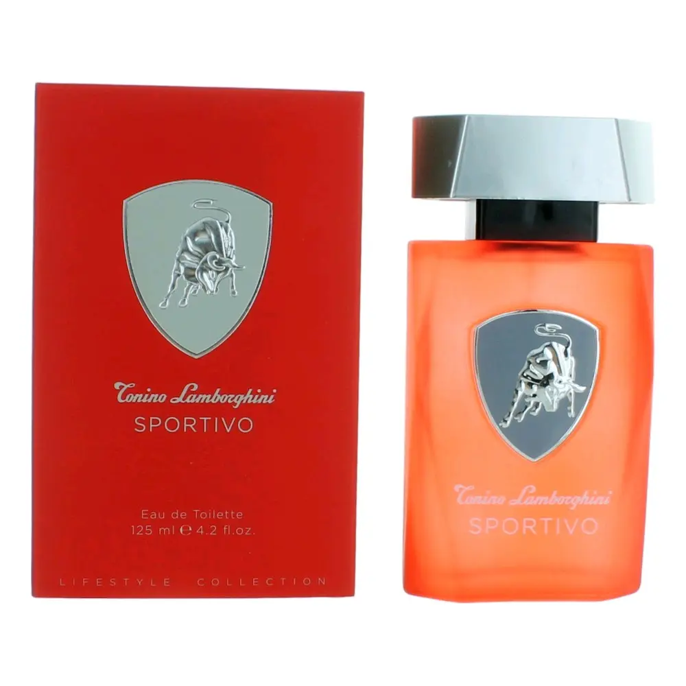 Sportivo by Tonino Lamborghini, 4.2 oz EDT Spray for Men, Cedar, Daytime And Nighttime Wear, Men's Fragrance, Herbal, Citrus, Inspires Confidence And Boldness, Lavender
