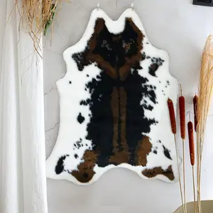 1pc Cowboy Cow-Print Faux-Wool Multi-Scene Hanging Rug｜Fast-Dry Fade-Proof for Sofa-Back-Entry-Kitchen-Wall/Bath, Holiday Gift