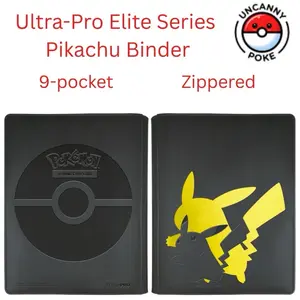 Pikachu Ultra Pro Elite Series 9 Pocket Zippered Binder, Pokemon