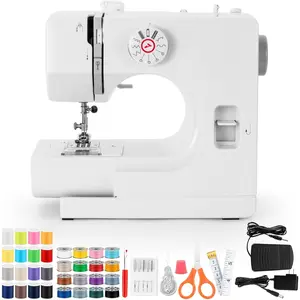 Sewing Machine, Mini Sewing Machines, Sewing Machines for Beginners, 12 Dual Speed with Foot Pedal & Sewing Kit, for Clothes, Pillowcases, Sheets