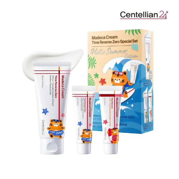 [NEW][Centellian24] Hello Summer Edition | Madeca Cream Time Reverse Zero Special Set | Slow-Aging Cream + Travel Size Cream | Firming, Barrier Care & Deep Hydration | Korean Skincare