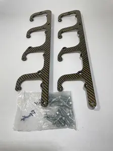 Custom Gold Carbon Fiber Hydro Dipped LS Coil Brackets Fit LSX Swap Truck 5.3L LS1 LS3 LS2 LO4 LO9 LS6 L92 L99 L33 LR4