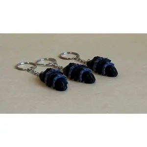 Raccoon Tail Articulated Flexi Keychain