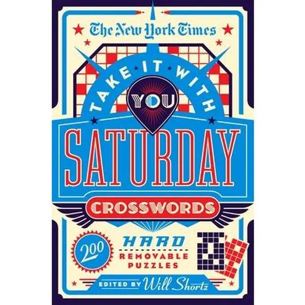 New York Times Take It with You English 200 Tough Saturday Crosswords Book - Travel Size, Perforated Pages, Removable Puzzles, Edited by Will Shortz, Paperback Lifestyle & Hobbies Book