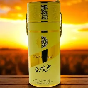 Lattafa Perfumes Oud Mood Eau de Parfum Spray 3.4 Ounce Unisex Fragrance with Rose Saffron & Agarwood Notes Elegant Versatile Scent Experience