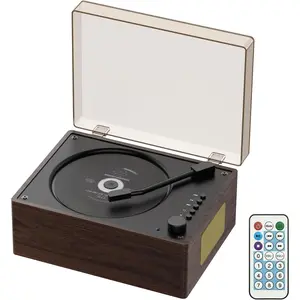 Portable CD Player for  with  5.3, Hi-Fi Dual Speakers,3.5mm AUX, USB Playback Retro CD Player (Brown)