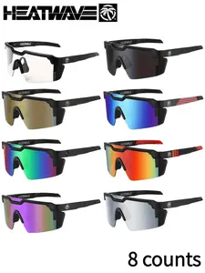 8 Pack Polarized Cycling Sunglasses for Men Women, Uv400 Protection, Windproof Anti-Glare, Sports Sunglasses for Biking Running Driving
