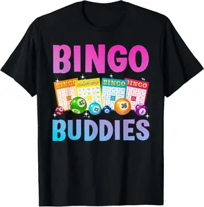 100% Cotton Bingo Buddies Design For Men Women Bingo Lover Bingo Player T-Shirt