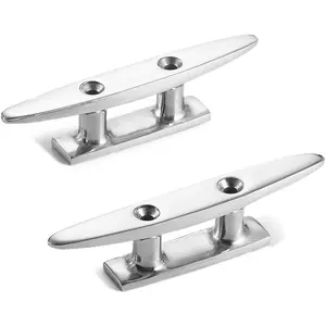 Boat Cleat Open Base 4/5 6/8 inch, Dock Cleat 316 Stainless Steel Marine Grade, Include Installation Screws
