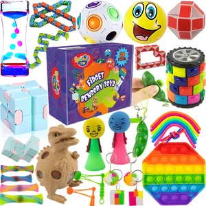 28 pcs Fidget Toys Pack, Party Favors, Autism Sensory Toys, Silent ADHD Toys for Boys & Girls, Squishy Figette Toys for Sensory Relief and Focus